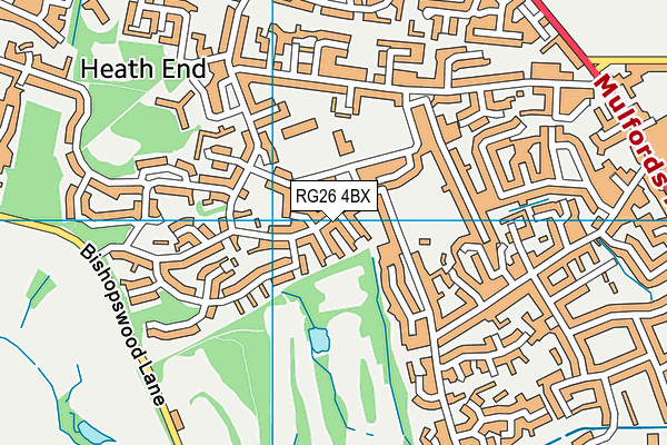 RG26 4BX map - OS VectorMap District (Ordnance Survey)