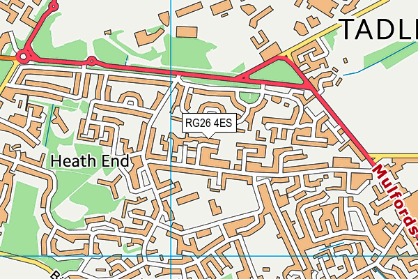 RG26 4ES map - OS VectorMap District (Ordnance Survey)
