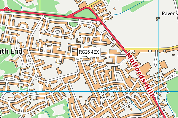 RG26 4EX map - OS VectorMap District (Ordnance Survey)