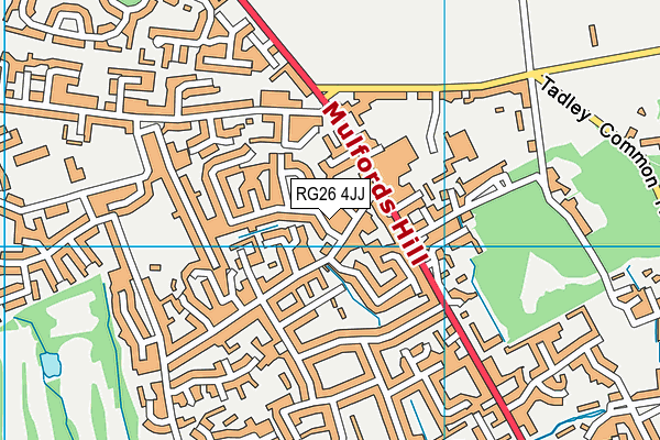 RG26 4JJ map - OS VectorMap District (Ordnance Survey)