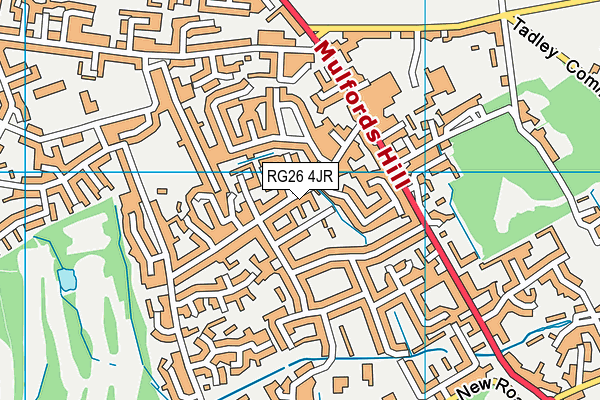 RG26 4JR map - OS VectorMap District (Ordnance Survey)