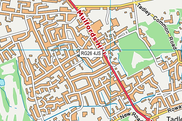 RG26 4JS map - OS VectorMap District (Ordnance Survey)