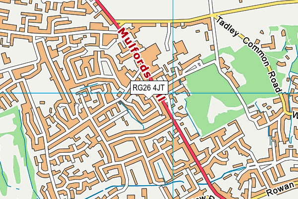 RG26 4JT map - OS VectorMap District (Ordnance Survey)