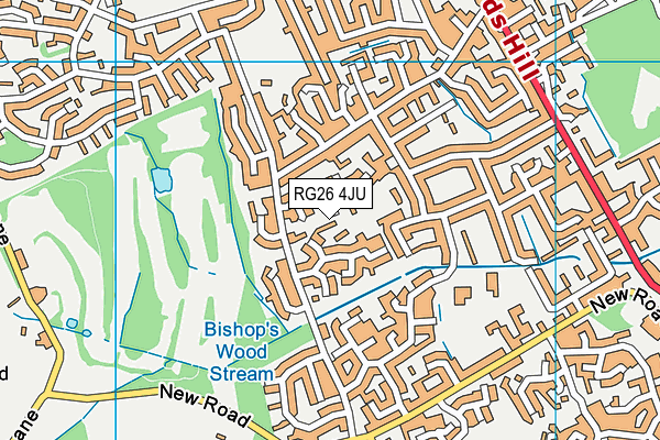 RG26 4JU map - OS VectorMap District (Ordnance Survey)