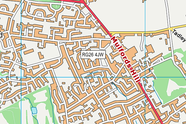 RG26 4JW map - OS VectorMap District (Ordnance Survey)