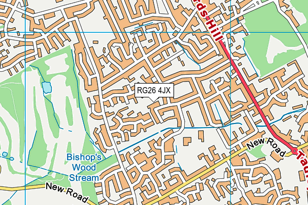 RG26 4JX map - OS VectorMap District (Ordnance Survey)