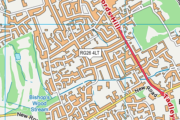 RG26 4LT map - OS VectorMap District (Ordnance Survey)