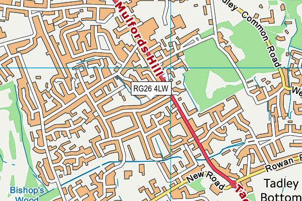 RG26 4LW map - OS VectorMap District (Ordnance Survey)