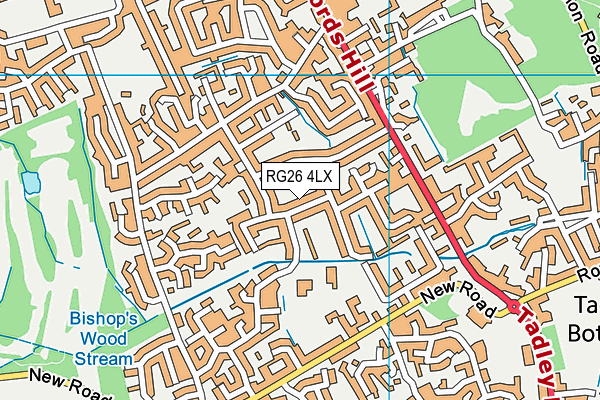 RG26 4LX map - OS VectorMap District (Ordnance Survey)
