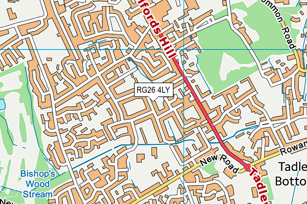 RG26 4LY map - OS VectorMap District (Ordnance Survey)