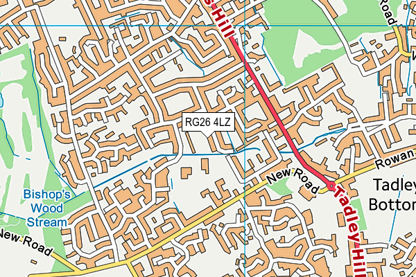 RG26 4LZ map - OS VectorMap District (Ordnance Survey)