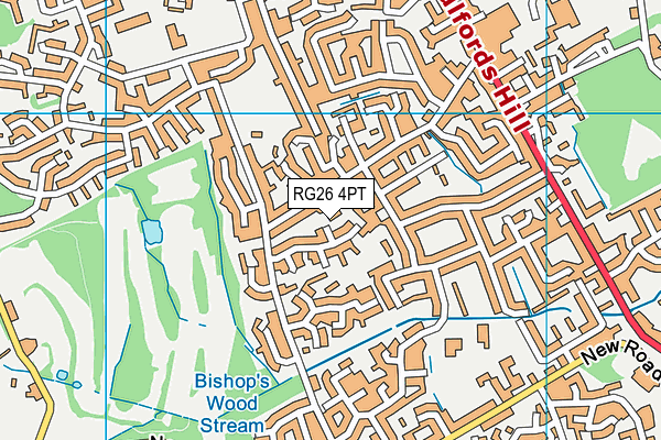 RG26 4PT map - OS VectorMap District (Ordnance Survey)