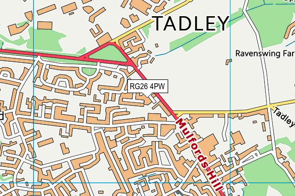 RG26 4PW map - OS VectorMap District (Ordnance Survey)