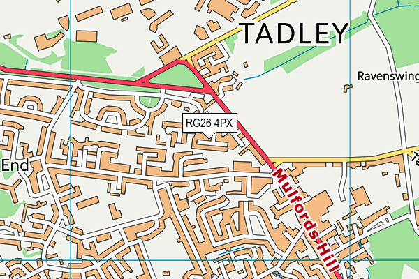 RG26 4PX map - OS VectorMap District (Ordnance Survey)