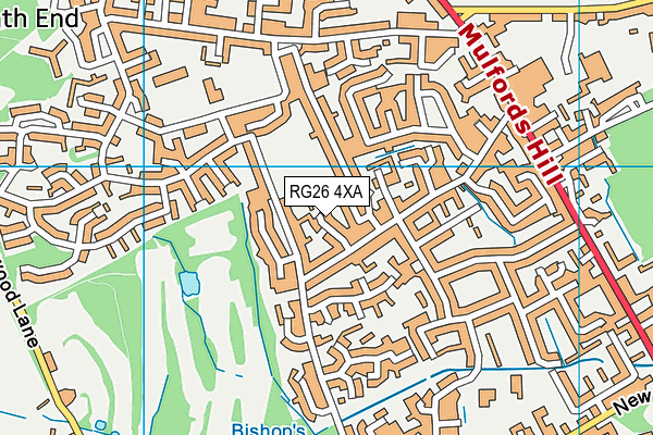 RG26 4XA map - OS VectorMap District (Ordnance Survey)