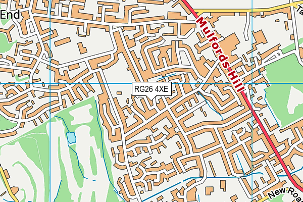 RG26 4XE map - OS VectorMap District (Ordnance Survey)