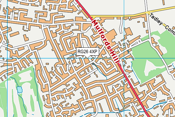 RG26 4XP map - OS VectorMap District (Ordnance Survey)