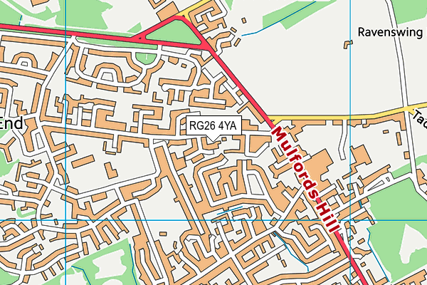 RG26 4YA map - OS VectorMap District (Ordnance Survey)