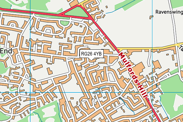 RG26 4YB map - OS VectorMap District (Ordnance Survey)