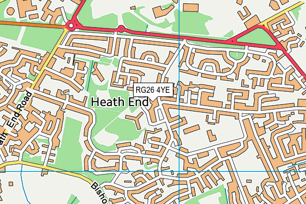 RG26 4YE map - OS VectorMap District (Ordnance Survey)