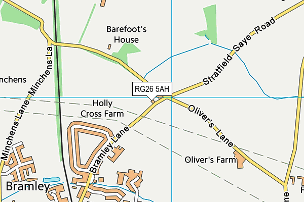 Bramley Church of England Primary School map (RG26 5AH) - OS VectorMap District (Ordnance Survey)