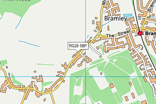 Bramley Village Hall map (RG26 5BP) - OS VectorMap District (Ordnance Survey)