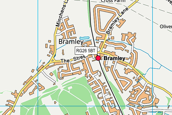 RG26 5BT map - OS VectorMap District (Ordnance Survey)