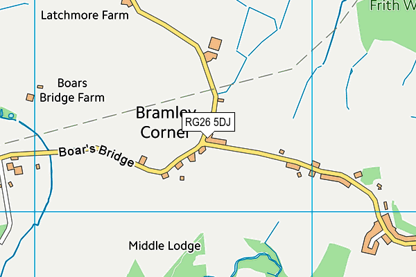 RG26 5DJ map - OS VectorMap District (Ordnance Survey)