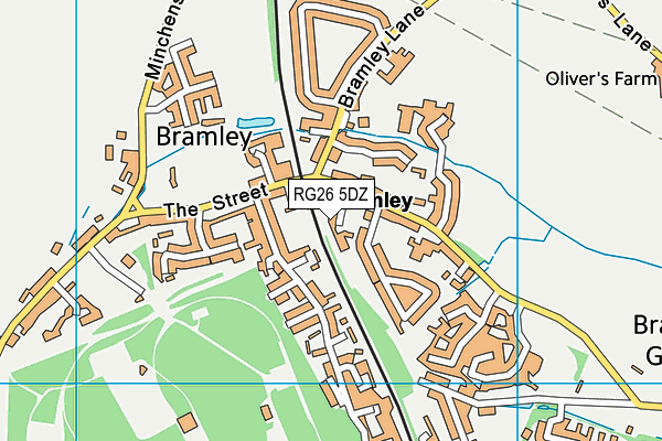 RG26 5DZ map - OS VectorMap District (Ordnance Survey)