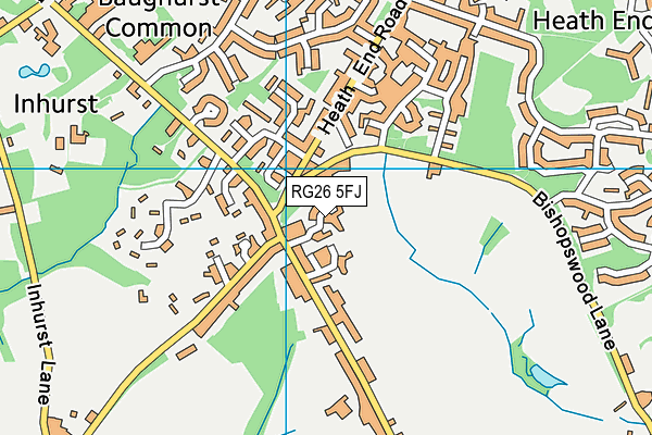 RG26 5FJ map - OS VectorMap District (Ordnance Survey)