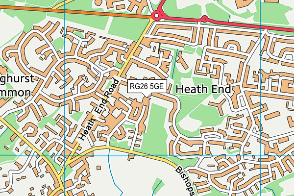 RG26 5GE map - OS VectorMap District (Ordnance Survey)