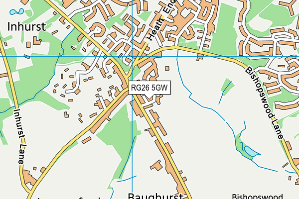 RG26 5GW map - OS VectorMap District (Ordnance Survey)