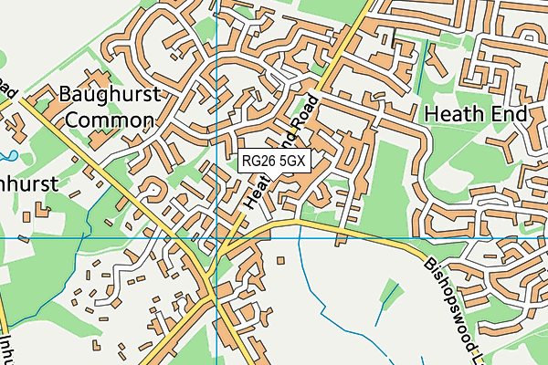 RG26 5GX map - OS VectorMap District (Ordnance Survey)