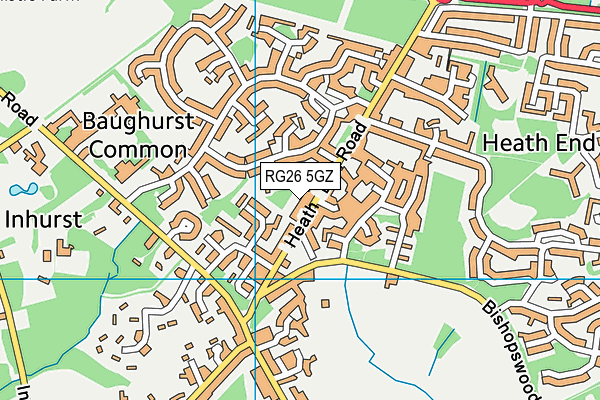 RG26 5GZ map - OS VectorMap District (Ordnance Survey)