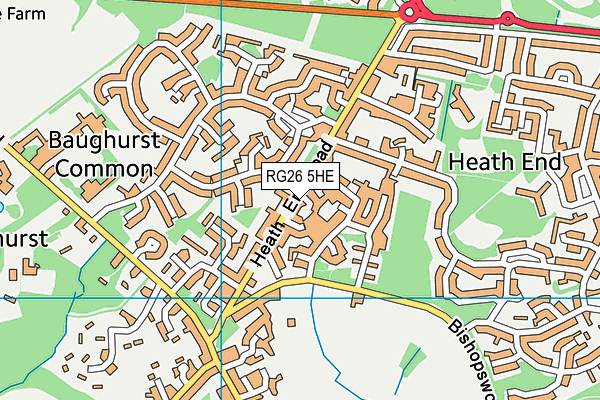 RG26 5HE map - OS VectorMap District (Ordnance Survey)