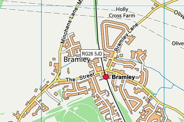 RG26 5JD map - OS VectorMap District (Ordnance Survey)