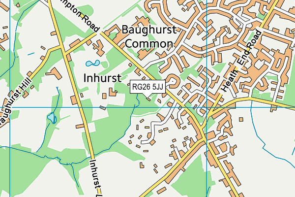 RG26 5JJ map - OS VectorMap District (Ordnance Survey)