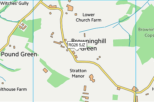 RG26 5JZ map - OS VectorMap District (Ordnance Survey)