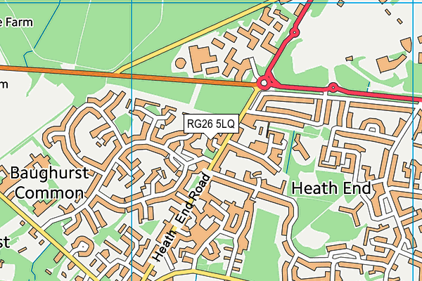 RG26 5LQ map - OS VectorMap District (Ordnance Survey)