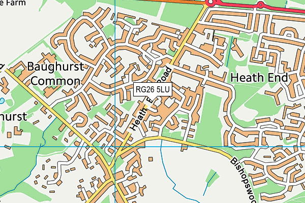 RG26 5LU map - OS VectorMap District (Ordnance Survey)