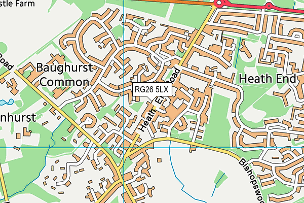 RG26 5LX map - OS VectorMap District (Ordnance Survey)
