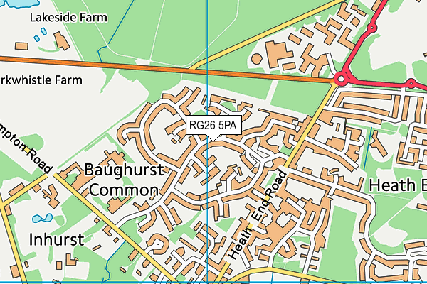 RG26 5PA map - OS VectorMap District (Ordnance Survey)