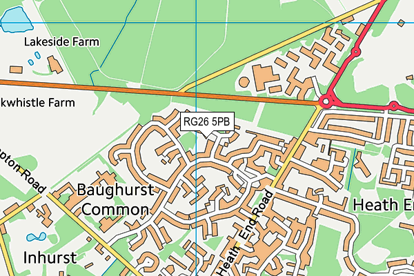 RG26 5PB map - OS VectorMap District (Ordnance Survey)