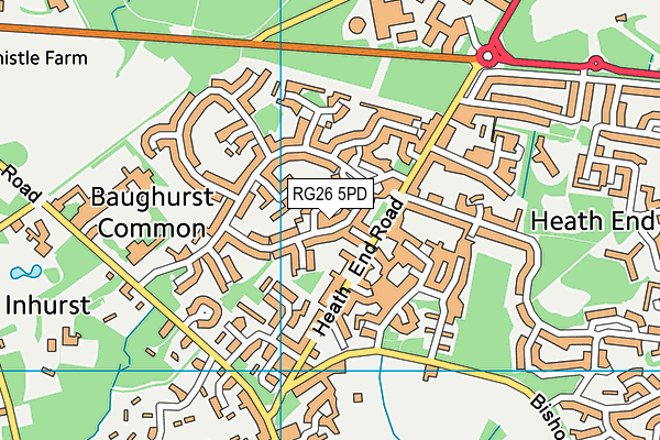 RG26 5PD map - OS VectorMap District (Ordnance Survey)