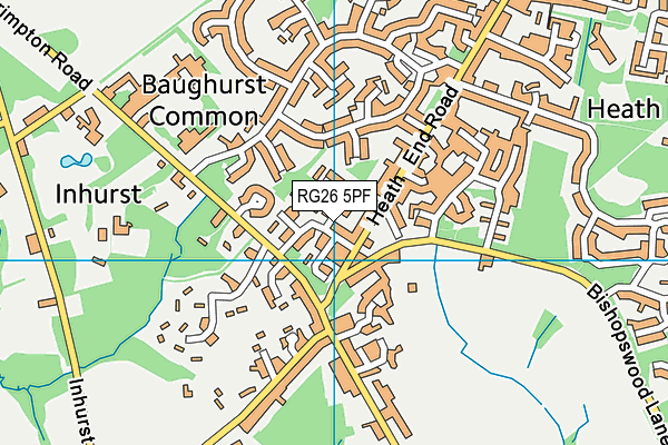 RG26 5PF map - OS VectorMap District (Ordnance Survey)