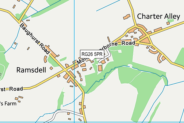 RG26 5PR map - OS VectorMap District (Ordnance Survey)