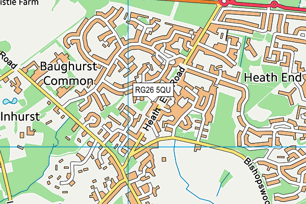 RG26 5QU map - OS VectorMap District (Ordnance Survey)