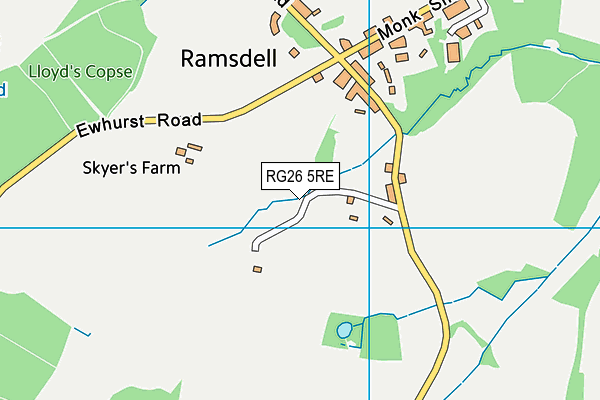 RG26 5RE map - OS VectorMap District (Ordnance Survey)
