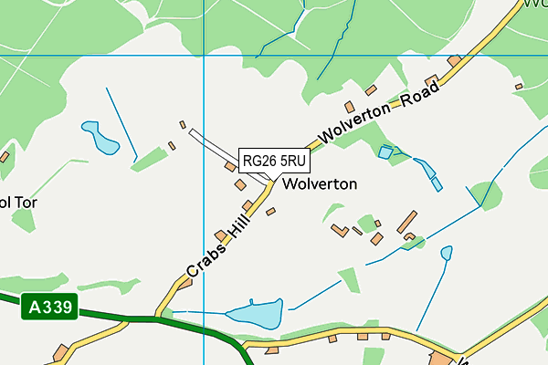 RG26 5RU map - OS VectorMap District (Ordnance Survey)