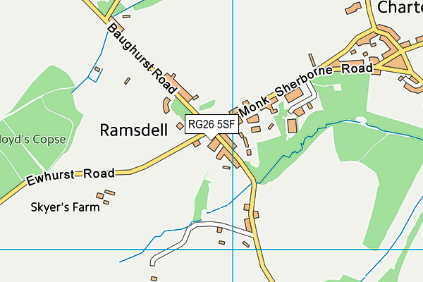 RG26 5SF map - OS VectorMap District (Ordnance Survey)